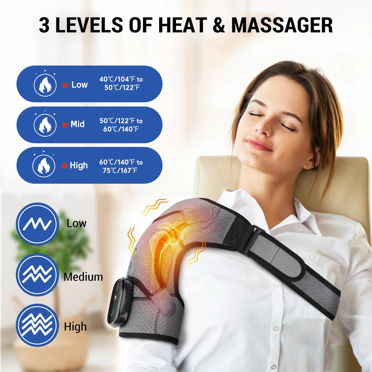 Serenity Luster Electric Heating Shoulder Massage Belt - Serenity Luster